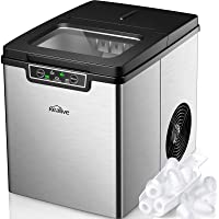 Aicok Eiswürfelmaschine-Eismaschine-26 Pfund Eis in 24 Stunden-Produktionszeit 6-14 Minuten-Leise Eiswürfelmaschine-mit…